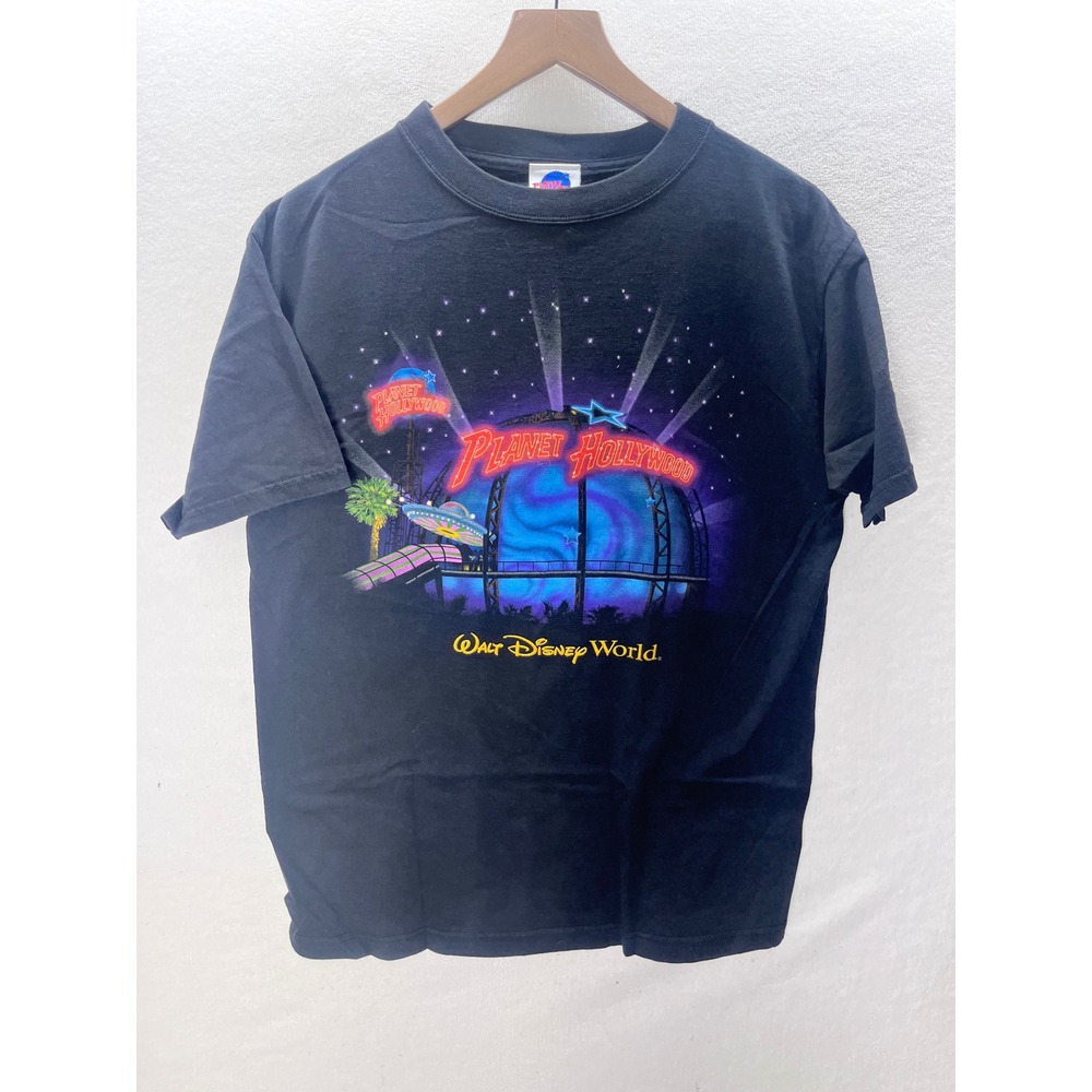 Planet Hollywood T-Shirt Mens Medium Black Walt Disney World Vintage 3311